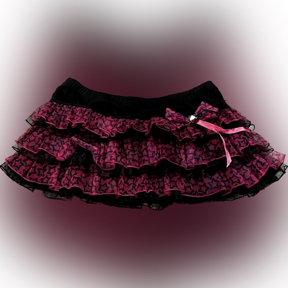 Sweet love burgundy star skirt/tutu size small